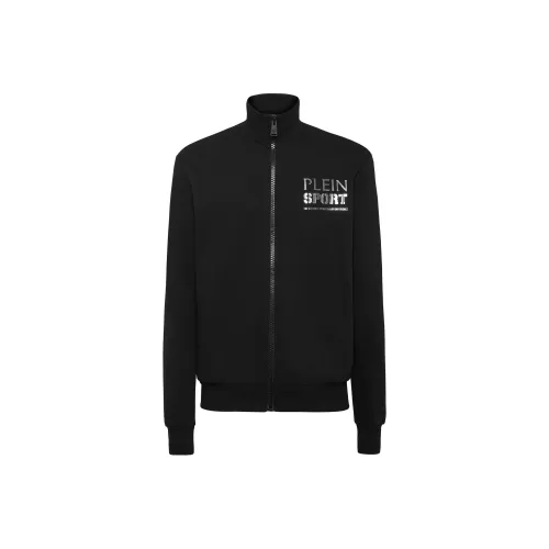 PLEIN SPORT Черная Мужская Куртка
