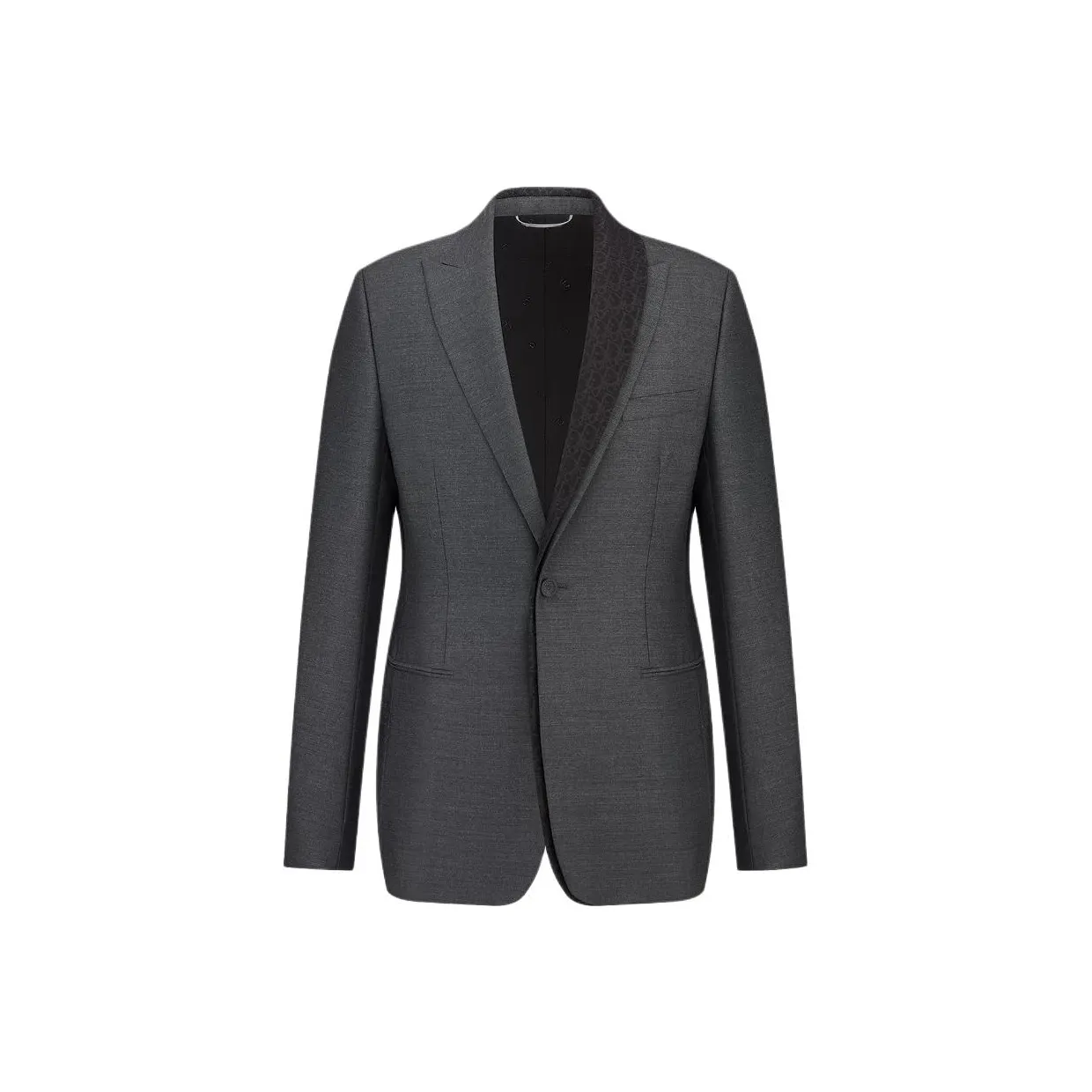 DIOR Jacket With Asymmetric Shawl Collar Business Suit Men's Gray
