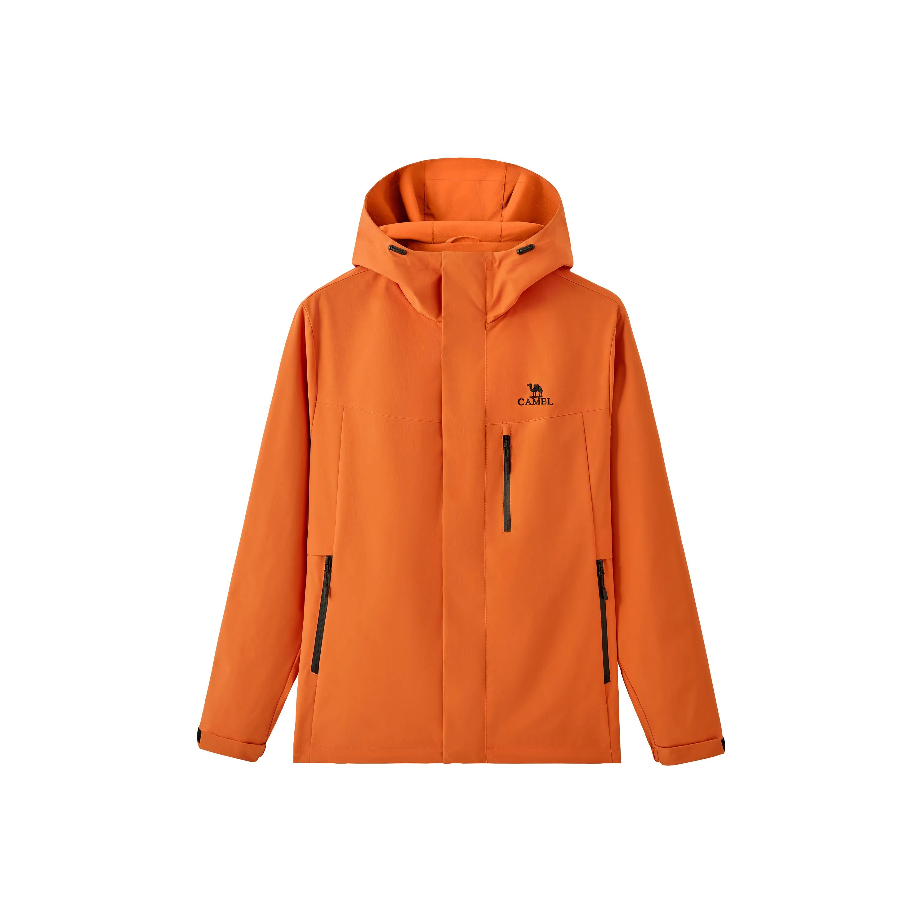 CAMEL Waterproof Abrasion Resistant Windproof Hooded Coat With Polar Fleece Lining And Anti Static Jacket Men's