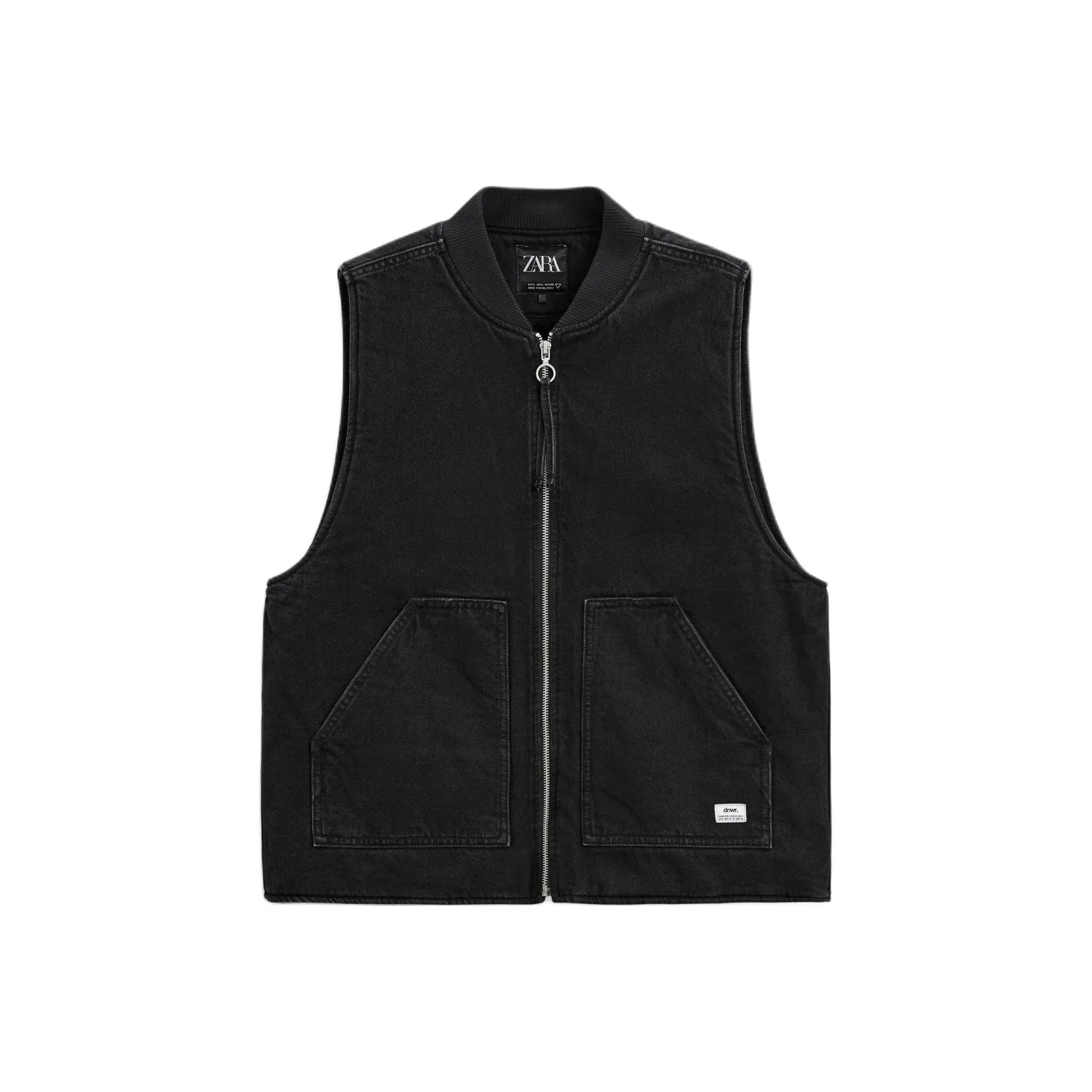 ZARA Мужские черные жилеты