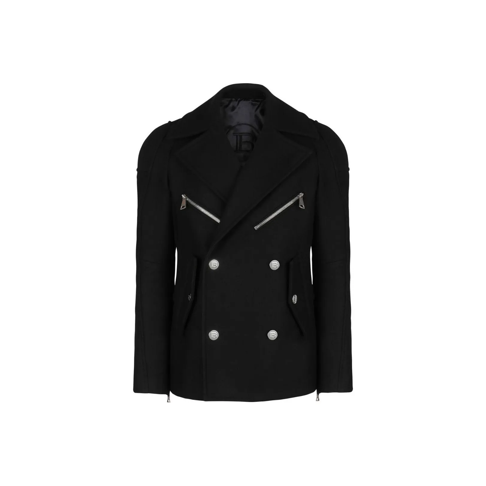BALMAIN Coats Men Black