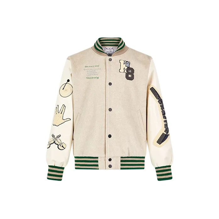 KREATE Baseball Jacket Unisex White