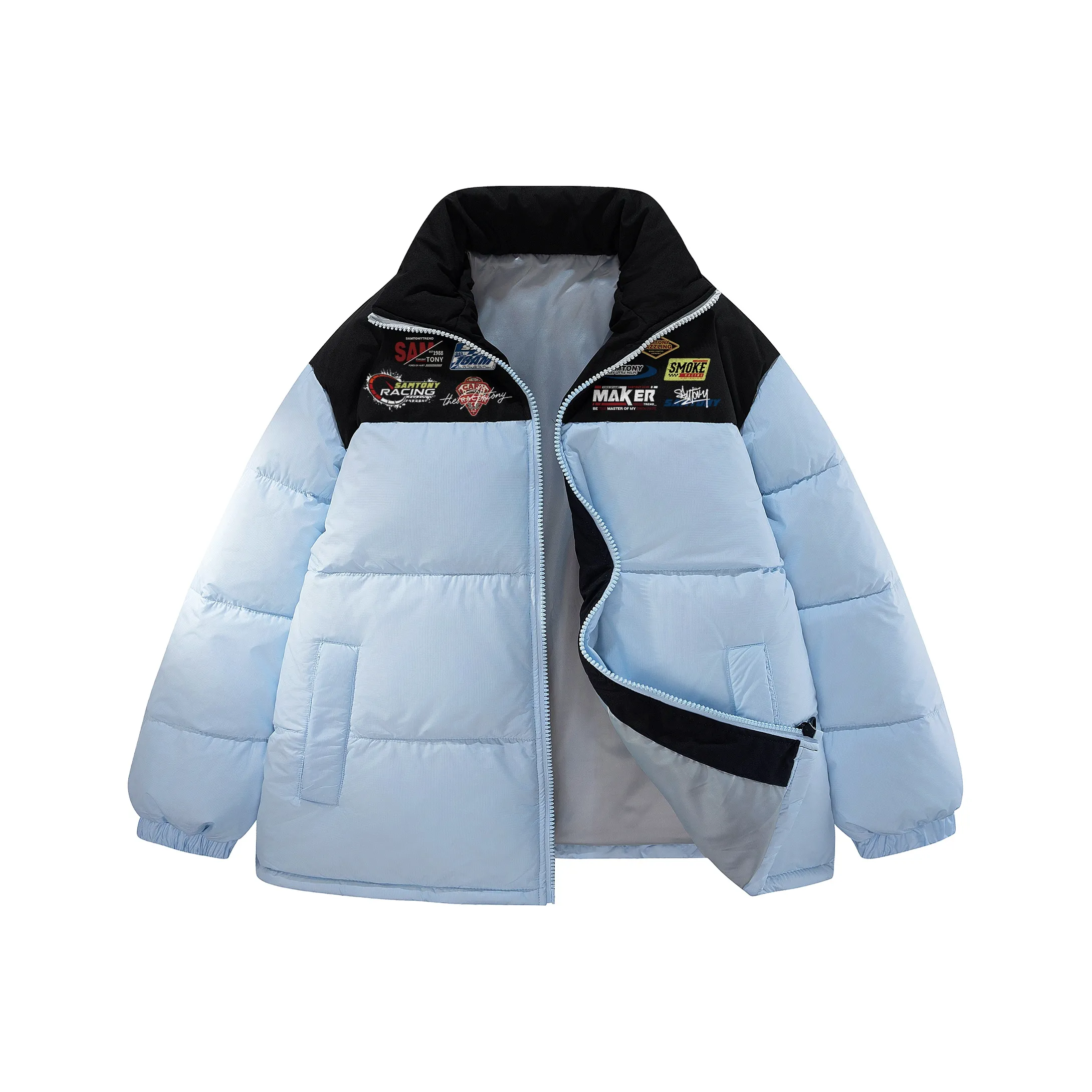 Samtony Пуховик Unisex Light Синий