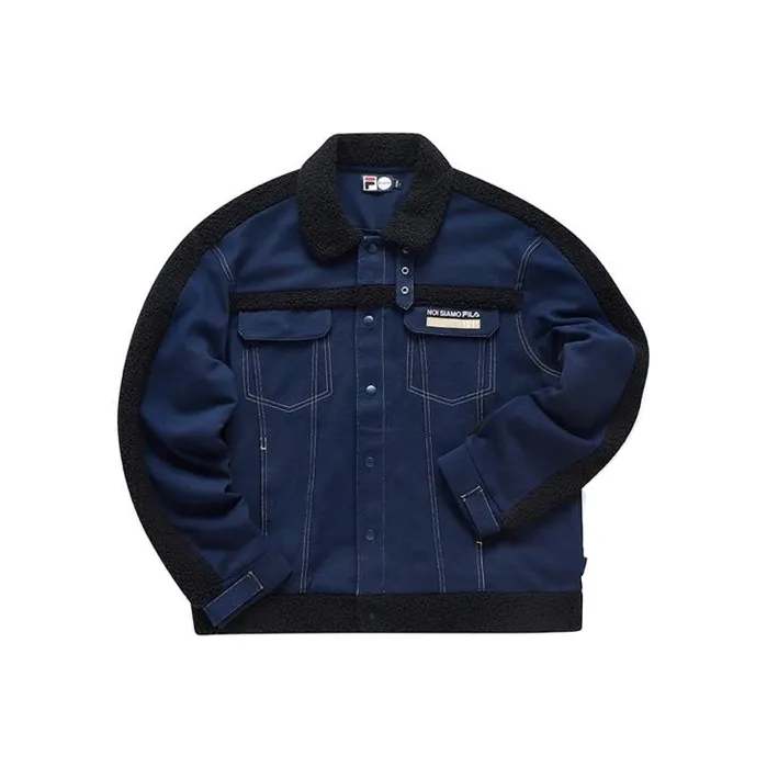 FILA FUSION Velvet Jackets Men's Navy Blue