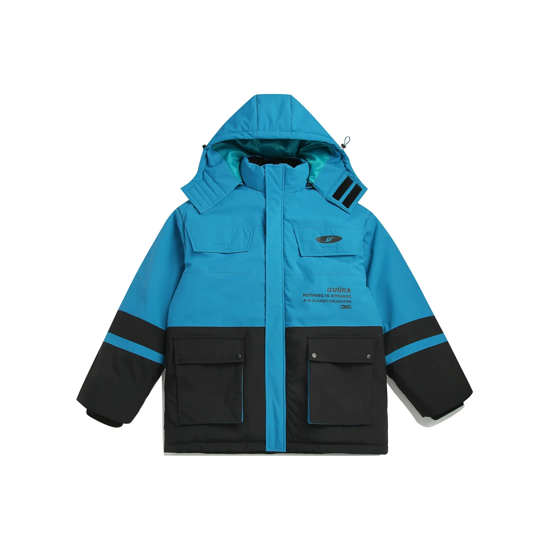 Guuka Синий Зеленый Мужской Пуховик