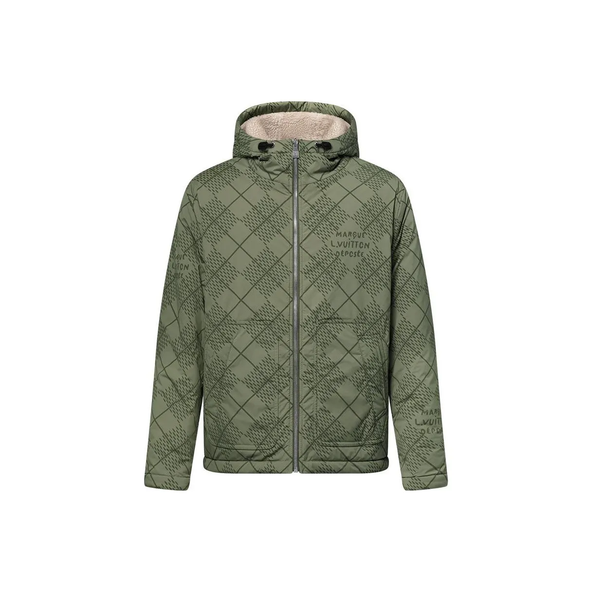 Lv Reversible Nylon And Fleece Windbreaker