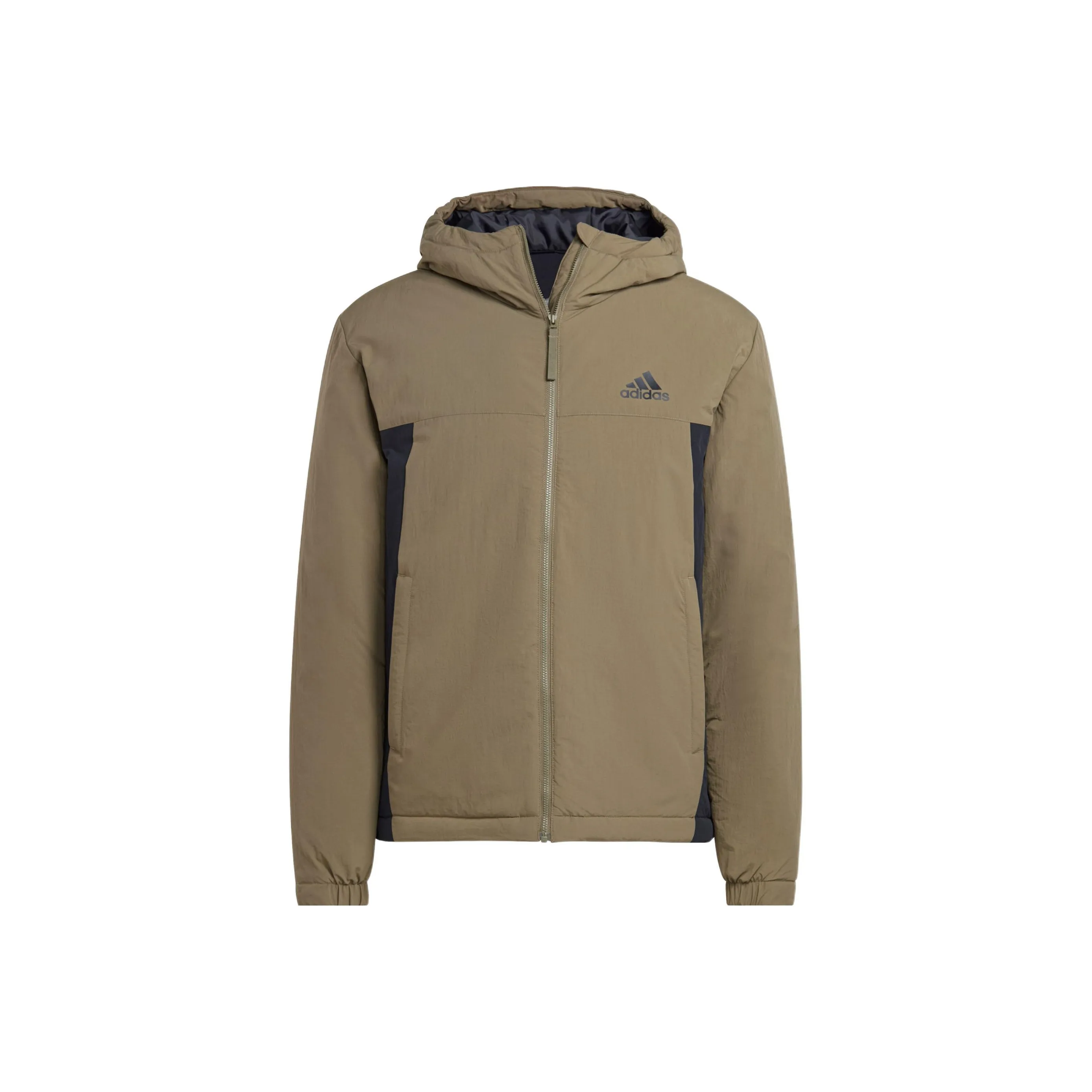 Adidas Слоистый Оливково-Зеленый Мужской Пуховик