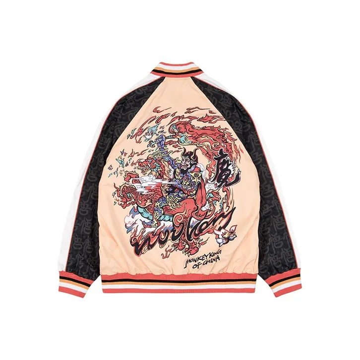 WOOKONG Бейсбольная куртка Унисекс Корица