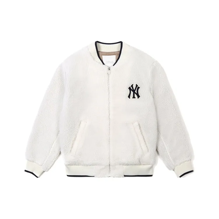 MLB New York Yankees Velvet Jackets Unisex Ivory White