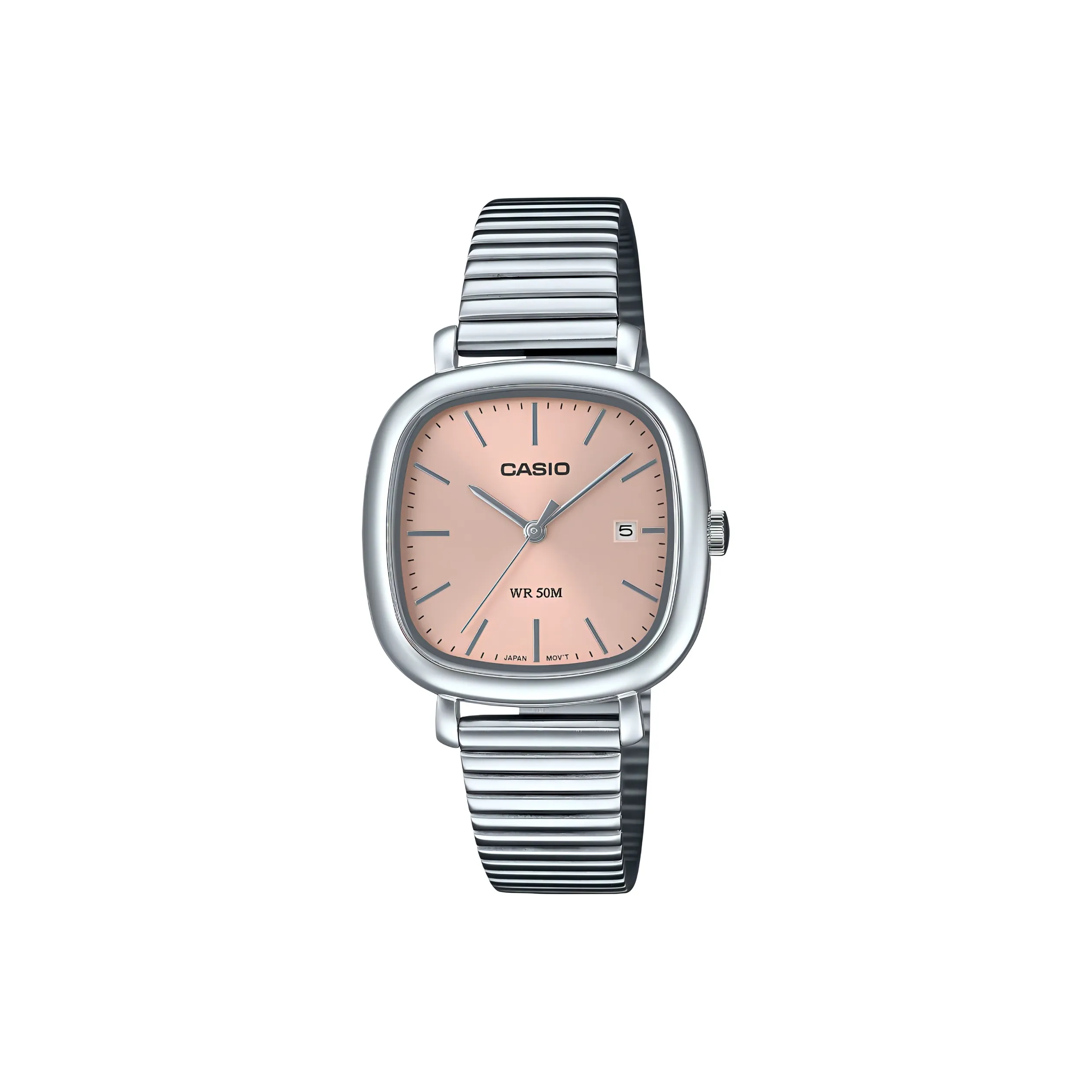 CASIO Standard Series Кварцевый механизм нержавеющая сталь ремешок часы 36,7*30 мм женские часы розовый циферблат