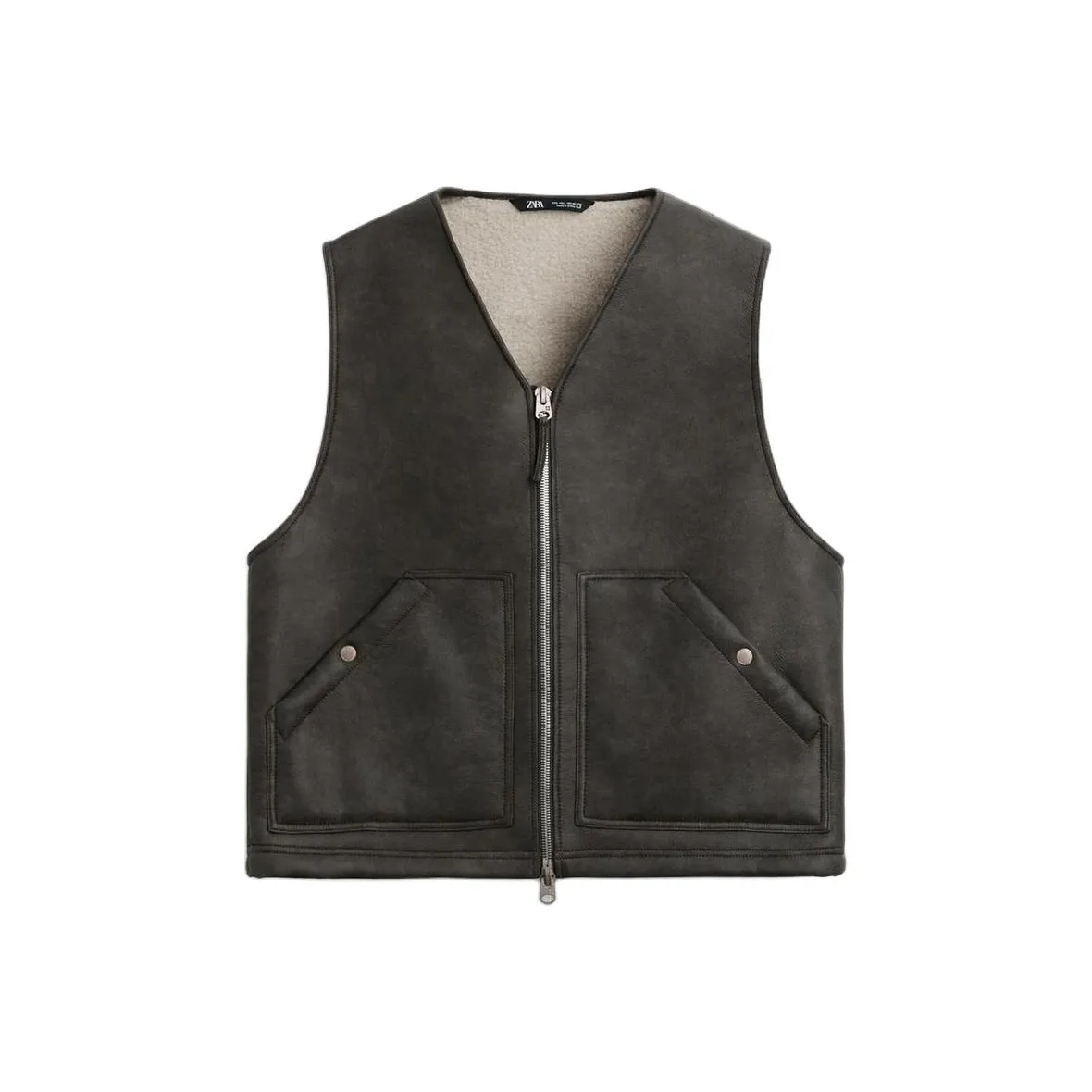 ZARA Vests Men's Dark Brown