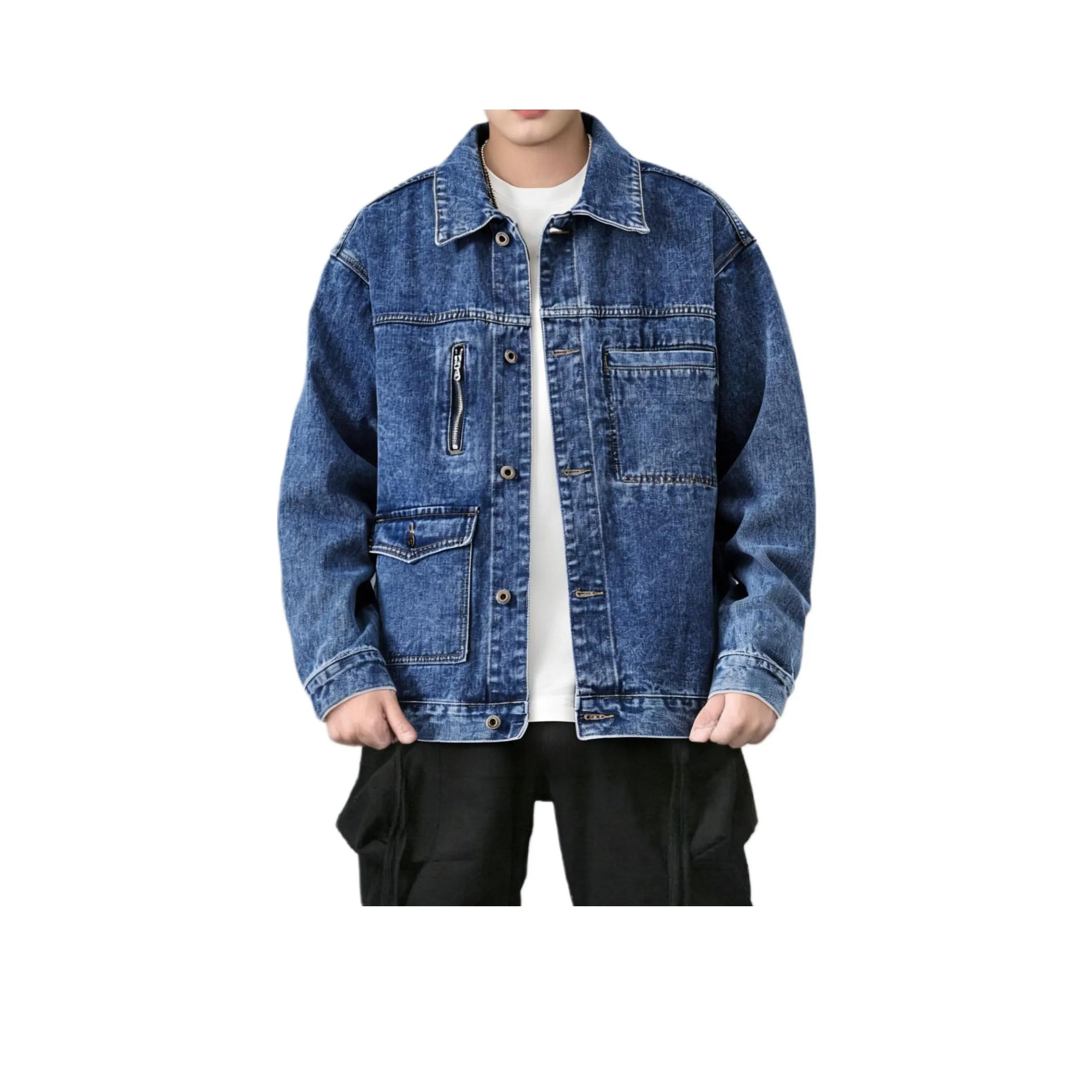 JASONWOOD Cowboy on the Run Denim Jacket Unisex Azure Blue