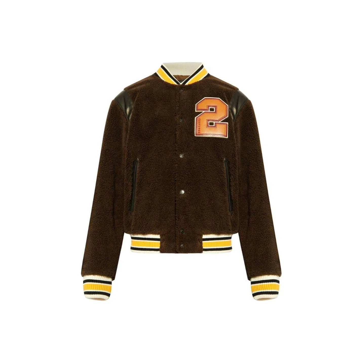 DSQUARED2 Bear's Varsity Shearling Bomber Jacket