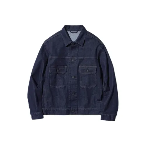UNIQLO Темно-синий Мужские джинсовые куртки