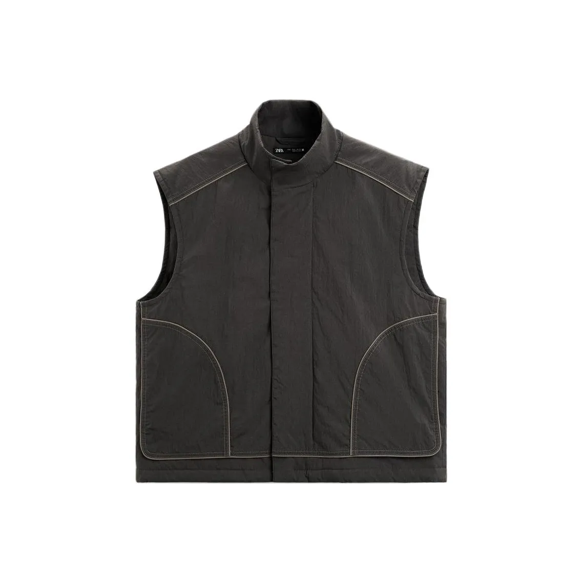 ZARA Vests Men's Dark Gray