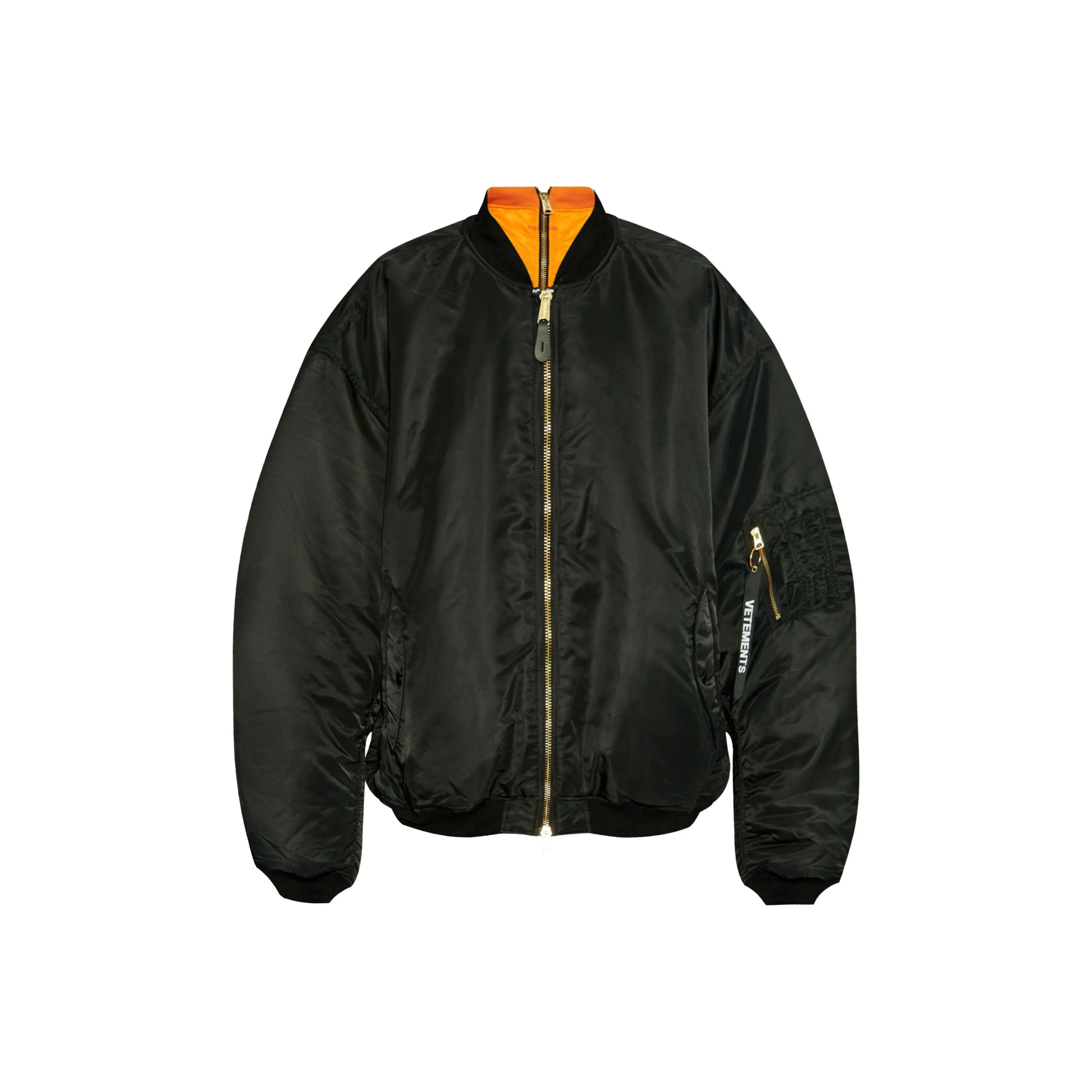 Vetements Zipped Oversized Reversible Bomber Jacket