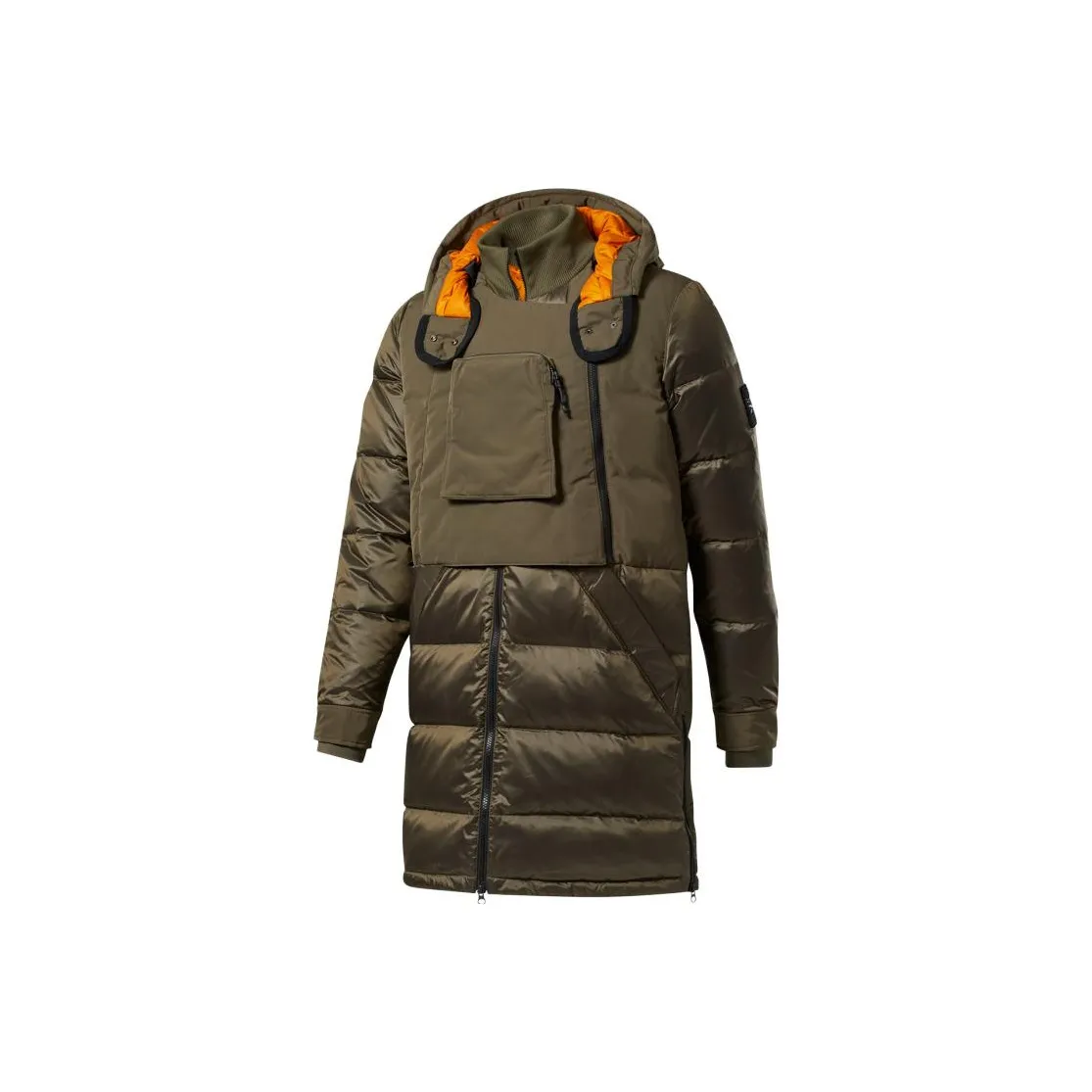 Reebok Пуховик Мужской Армейский Зеленый