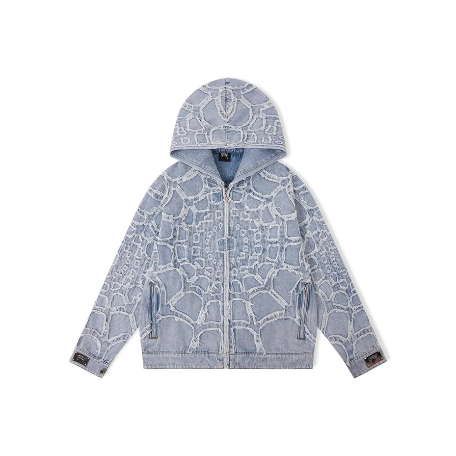 Revenge Denim Jacket Unisex Light Blue
