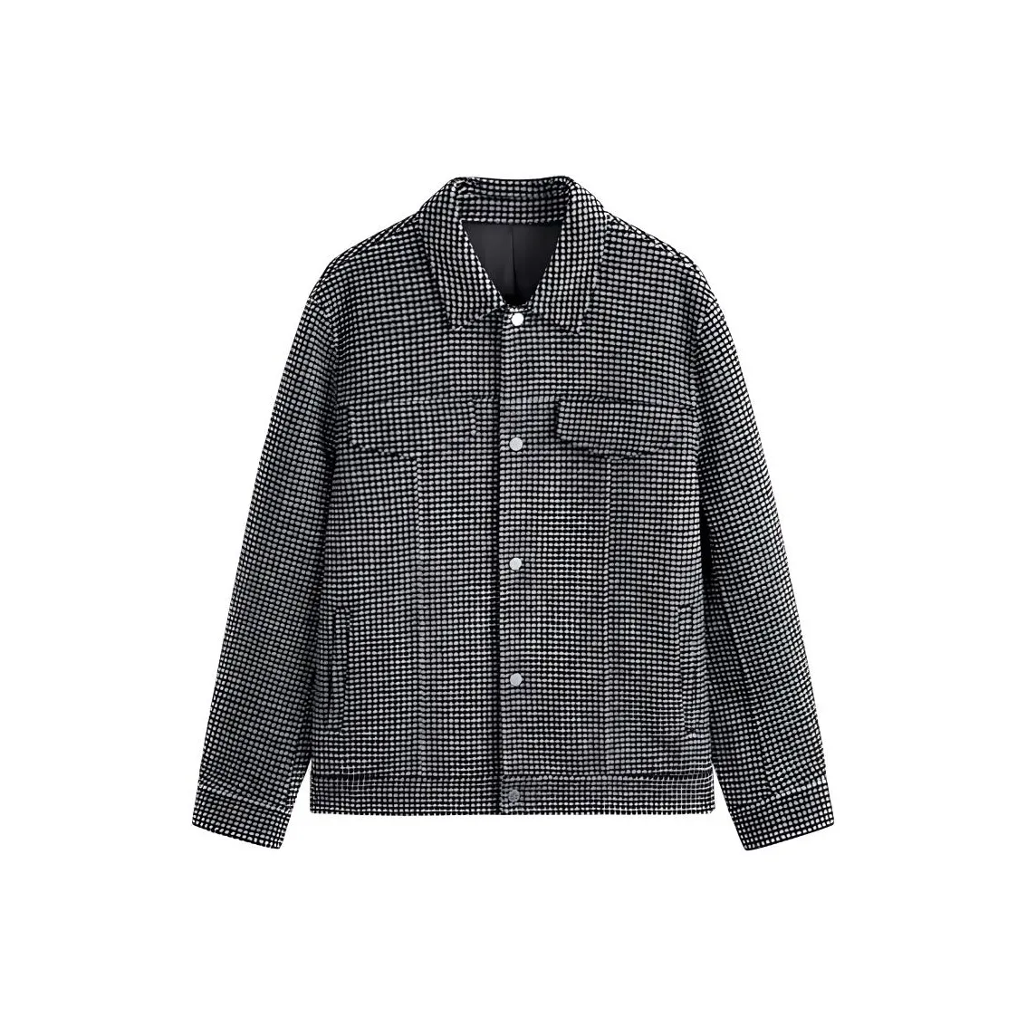 GXG Куртка Мужская Черный Белый Гусиная лапка