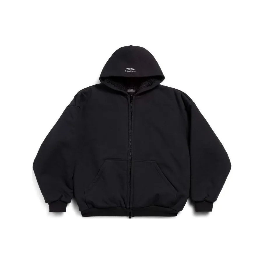 Balenciaga 3B Sports Icon Outerwear Zip Up Hoodie