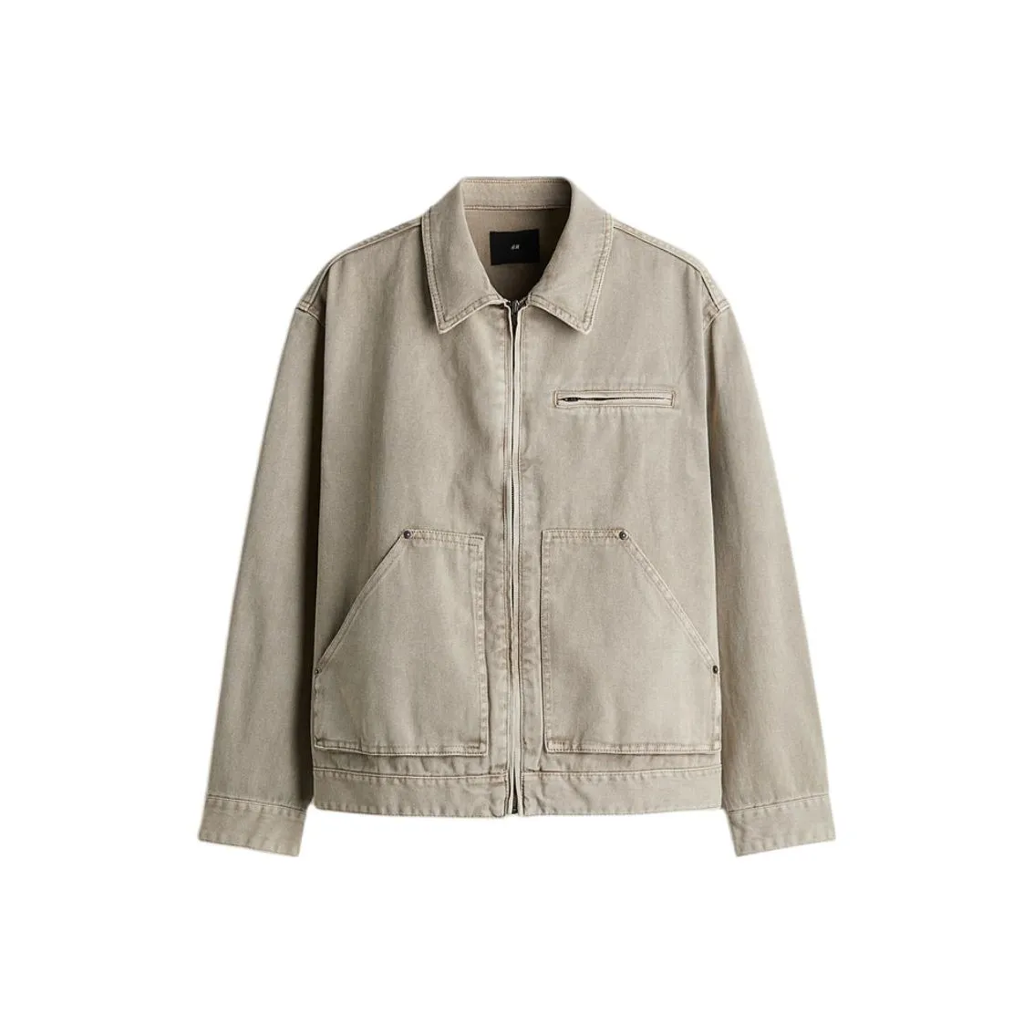 H&M Denim Jacket Men's Khaki Green