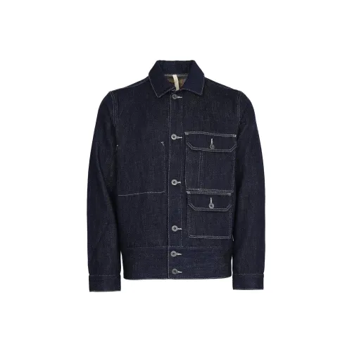 NIGEL CABOURN Синий Мужские джинсовые куртки
