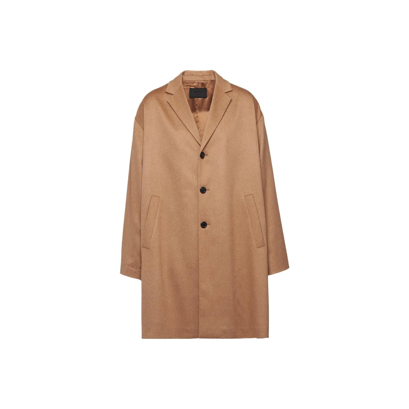 PRADA Triangle-logo Camel-hair Coat