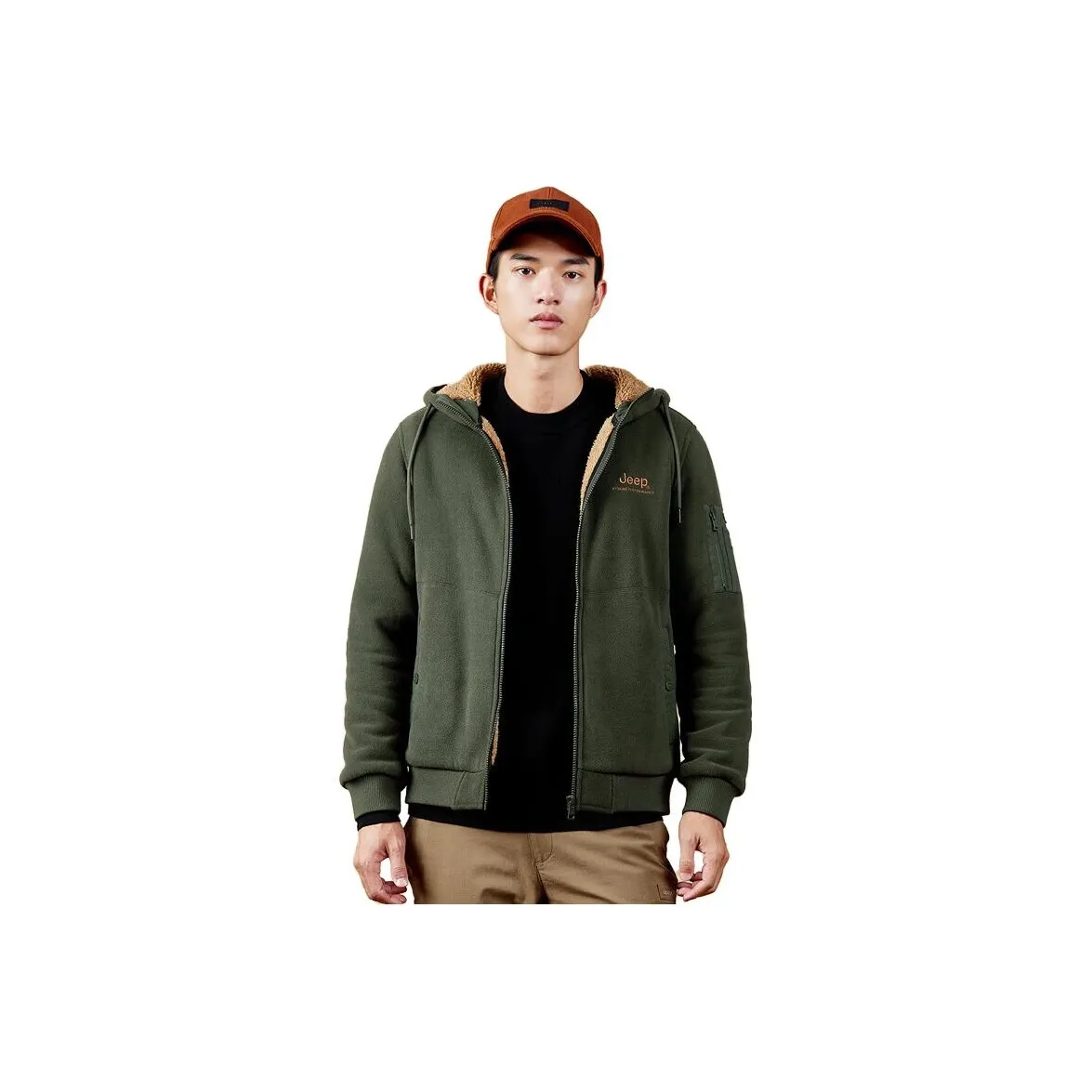 JEEP Флис Двойной Слой Флисовый Пальто Мужской