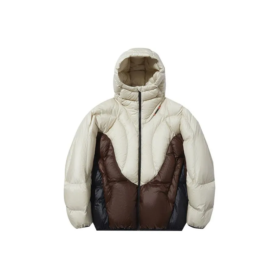 LiNing Down Jacket Unisex Oatmeal Gray LiNing Пуховик Унисекс Овсяный Серый