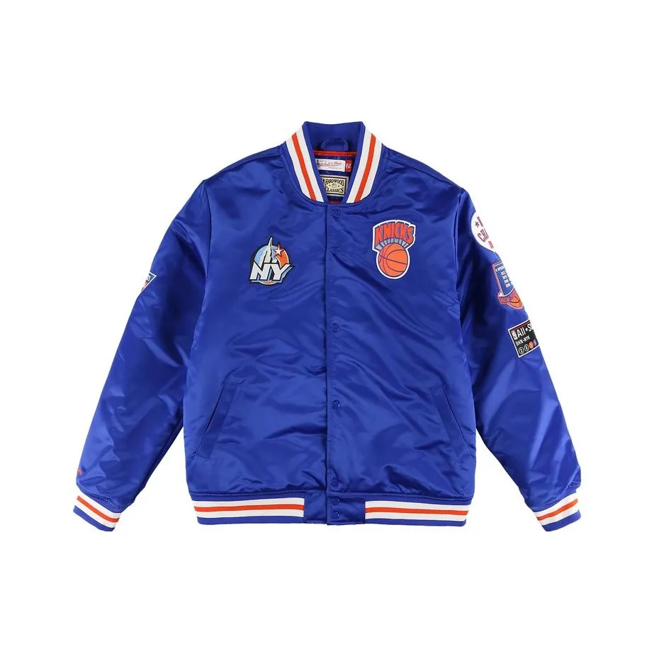 MITCHELL NESS Бейсбольная куртка Knicks Унисекс Синий