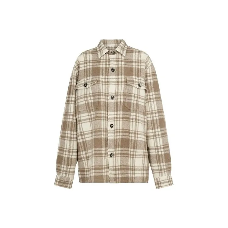 Ami Paris Checked Buttoned Up Overshirt