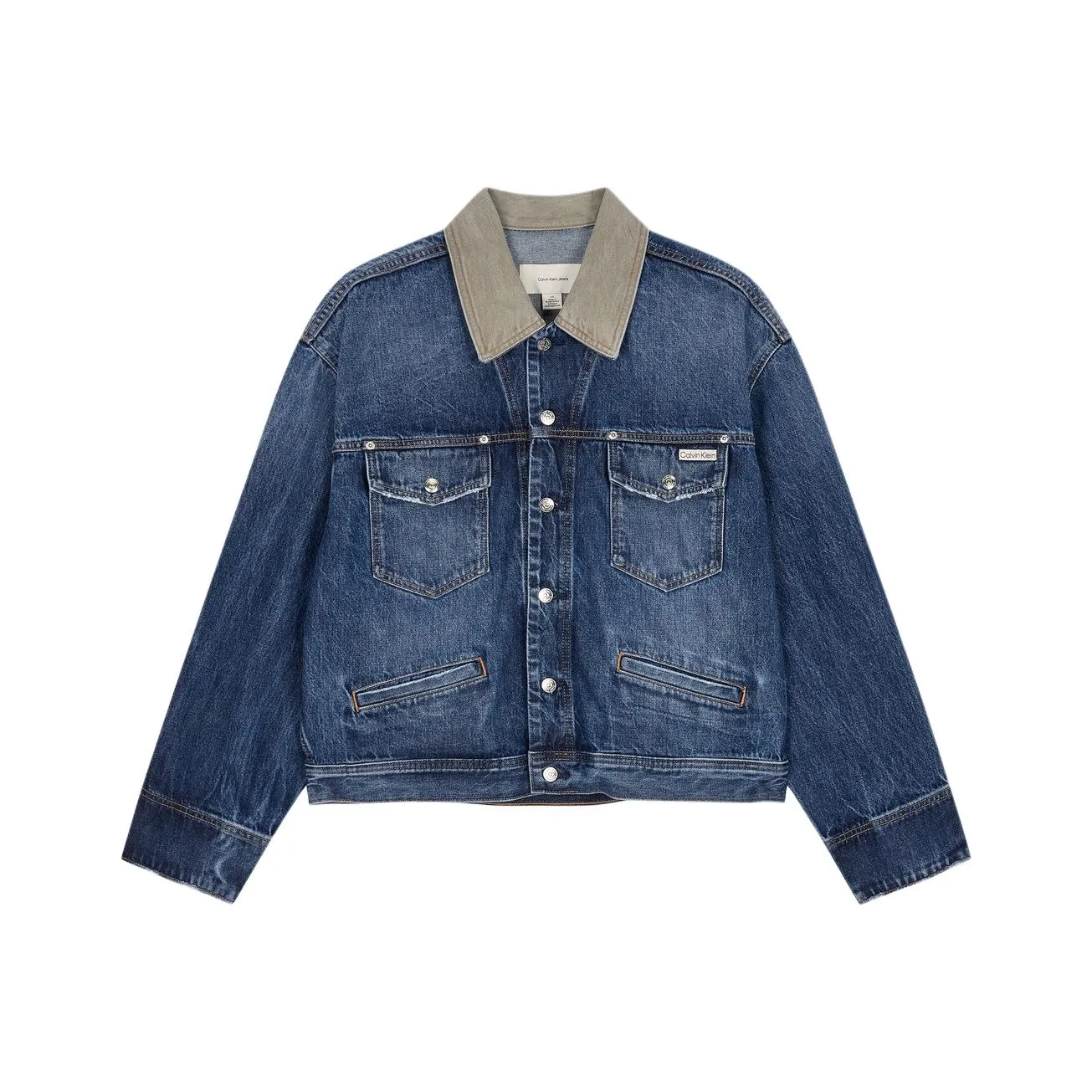 CALVIN KLEIN Denim Jacket Men's Dark Blue