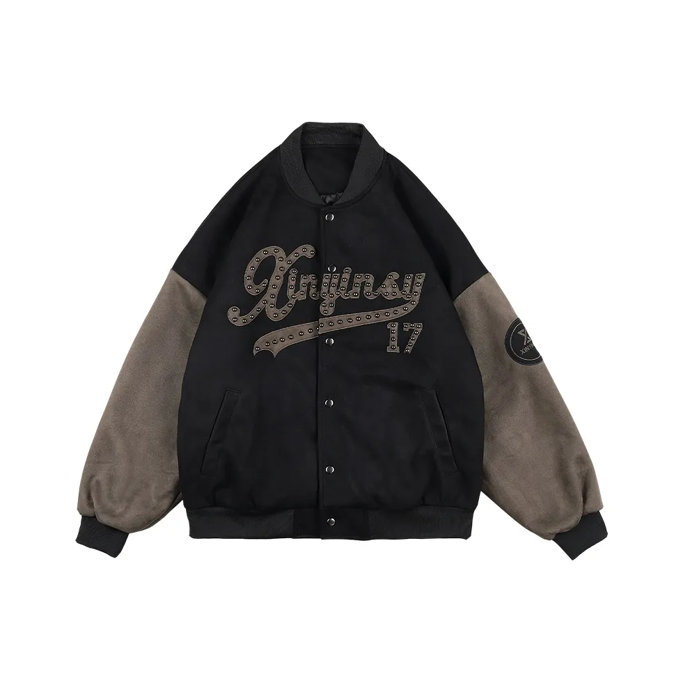 XINYINSU Бейсбольная куртка Унисекс Черный