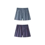 스몰 블루 체크+레드 체크무늬 (2팩)