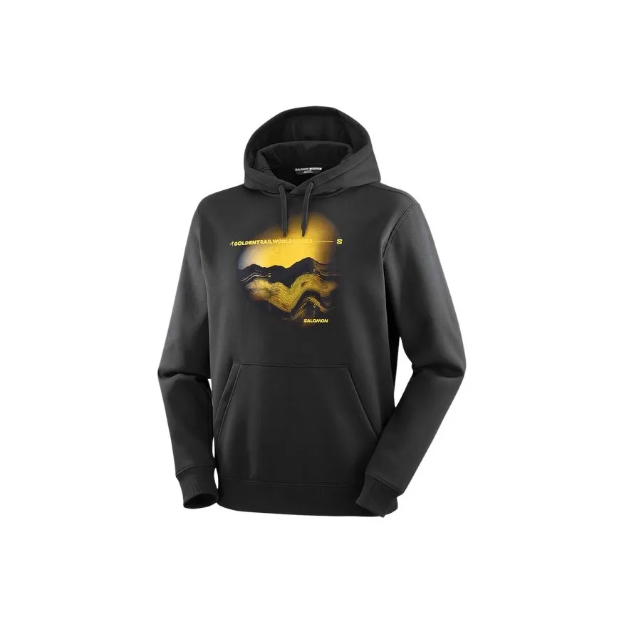 SALOMON Hoodie M Толстовка Мужская Темно-Черная