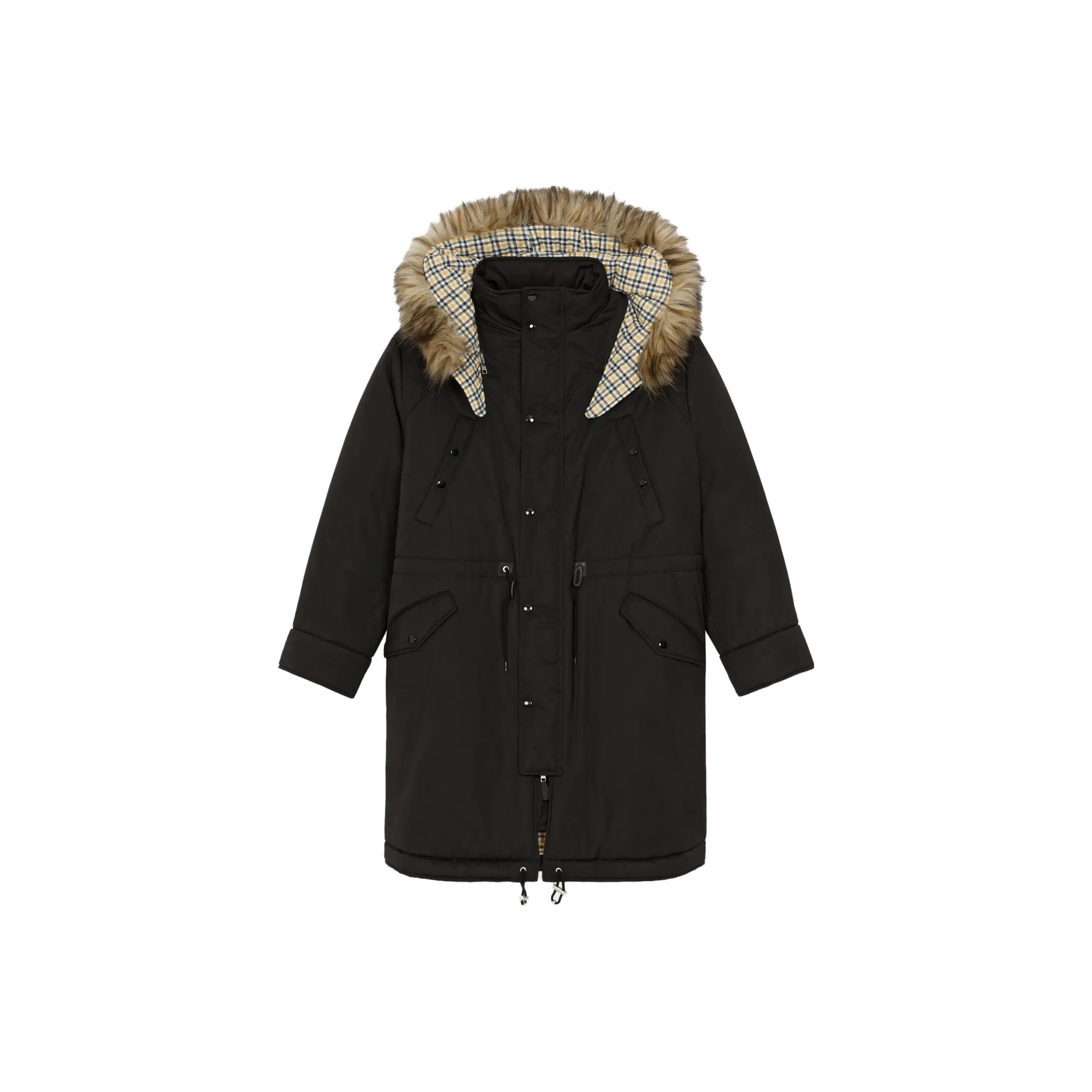 KENZO Faux fur detailed Hooded Coat