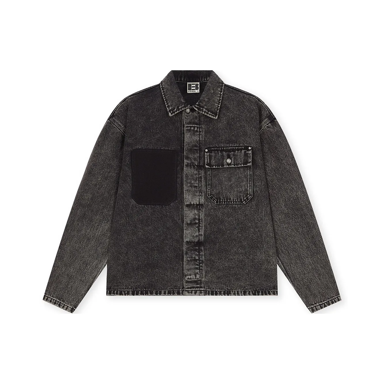 BONELESS Cut Denim Jacket Unisex Black