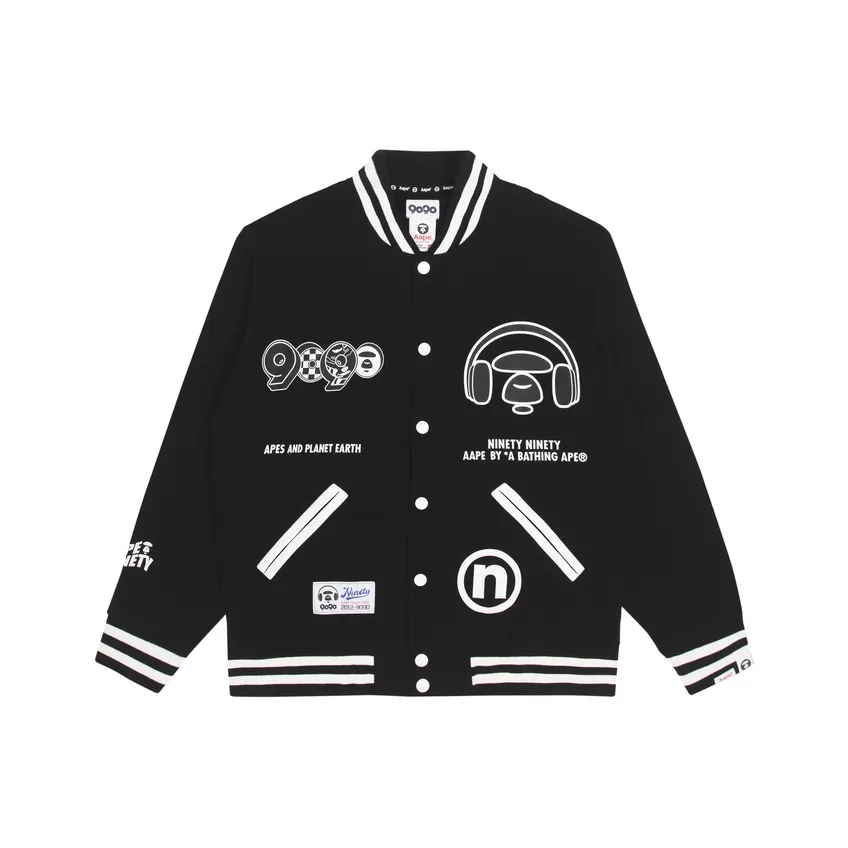 Bape X 9090 Graphic Varsity Jacket