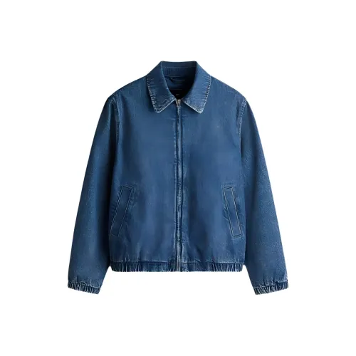 H&M Джинсовый синий Мужские Джинсовые куртки