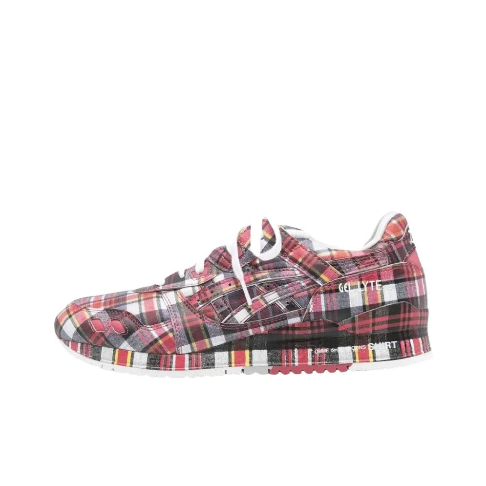 COMME Des GARÇONS SHIRT x Asics Gel Lyte 3 Low Top Casual Shoes Unisex Red White
