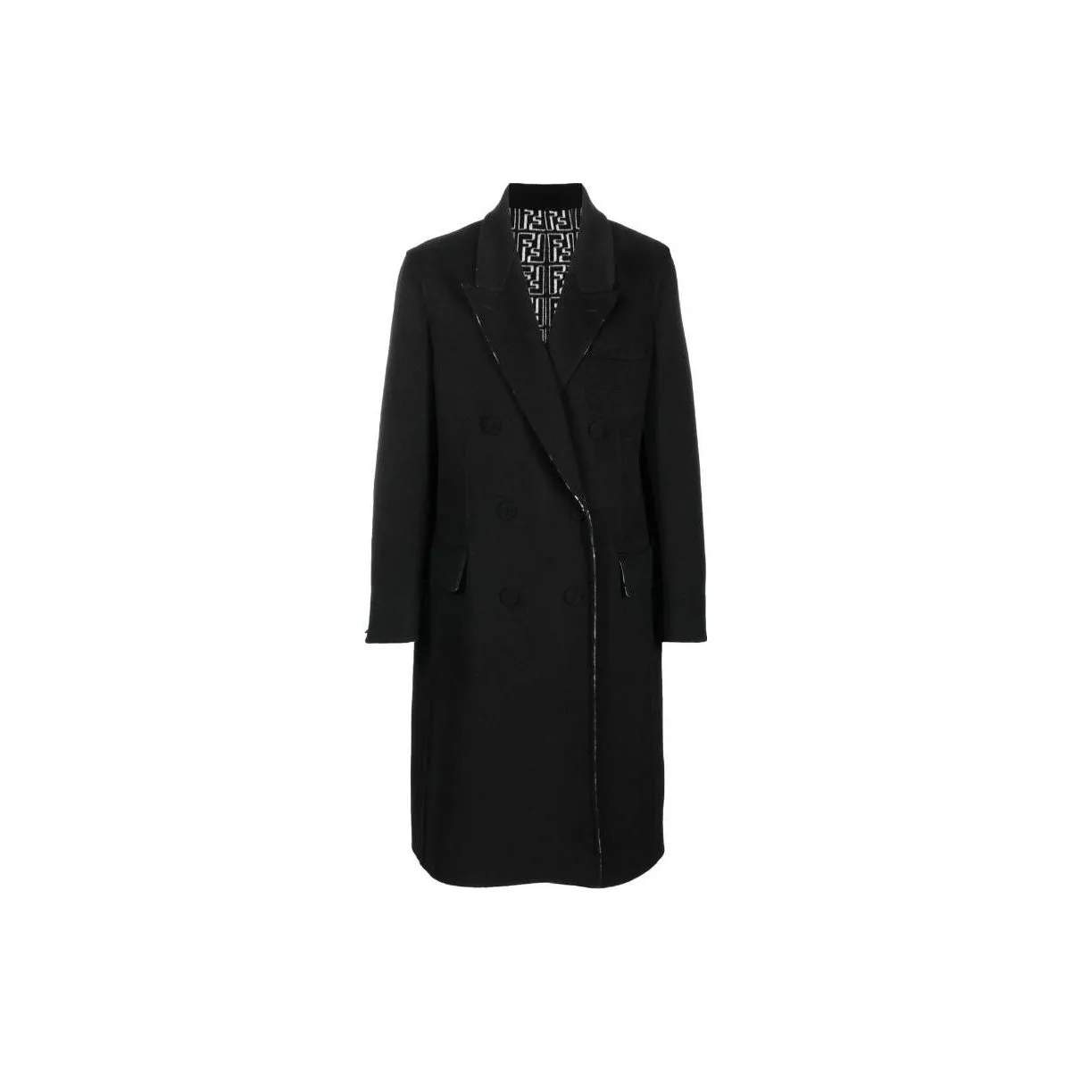 FENDI Reversible Double Breasted Wool Coat