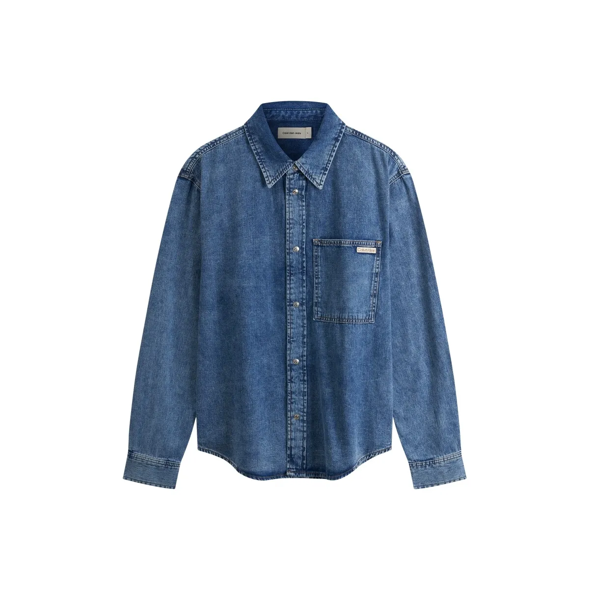 CALVIN KLEIN SS25 Denim Jacket Men's Light Blue Denim