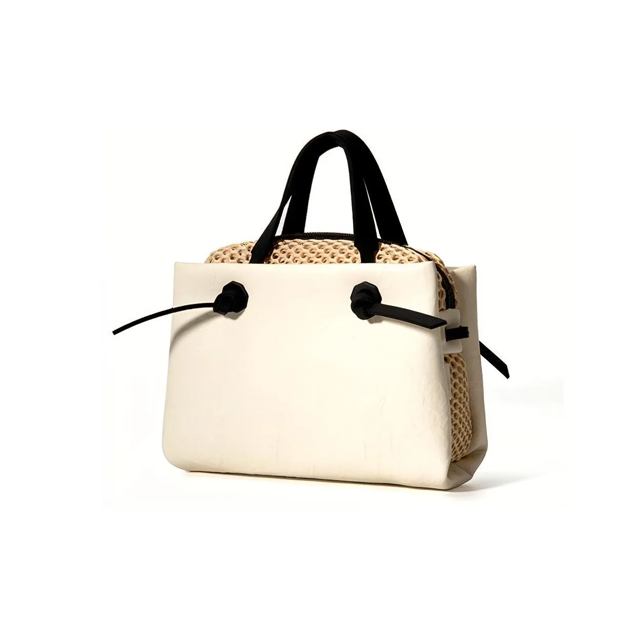 Wow Indo Fabric Handbag Regular Women's Cream Khaki
