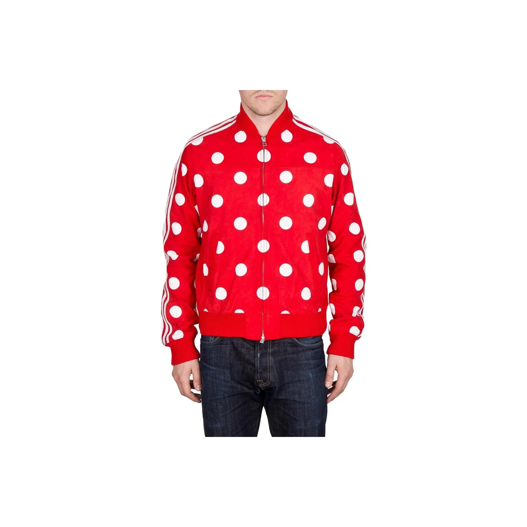 Adidas Pharrell Williams Кожа Track Куртка Куртки Пальто Мужской Красный