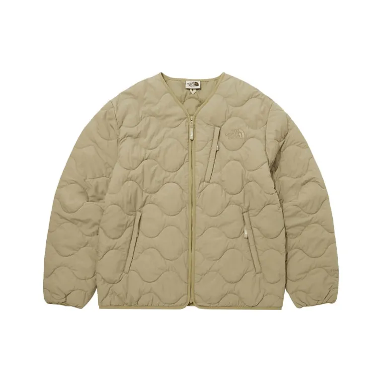 THE NORTH FACE Хлопковый пуховик унисекс хаки коричневый