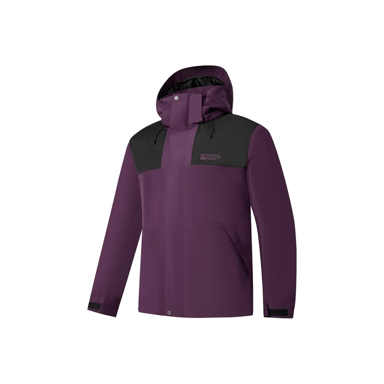 QIAODAN Mountain God Series Водонепроницаемый Ветрозащитный и Отталкивающий Воду 3 в 1 Твердая Оболочка Ветровка Мужской