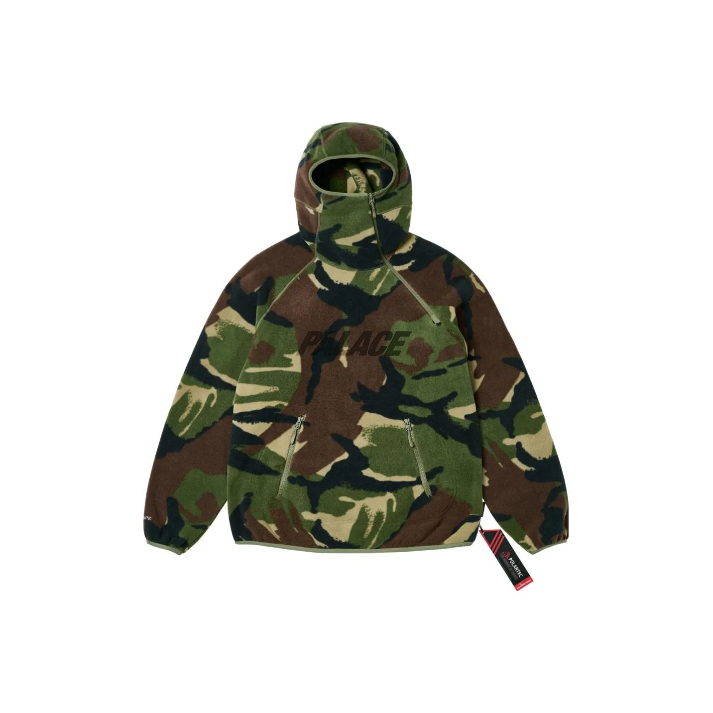 PALACE ULTIMO Series FW23 Polartec Ninja Hood WOODLAND Dpm Velvet feel Coat Unisex Green