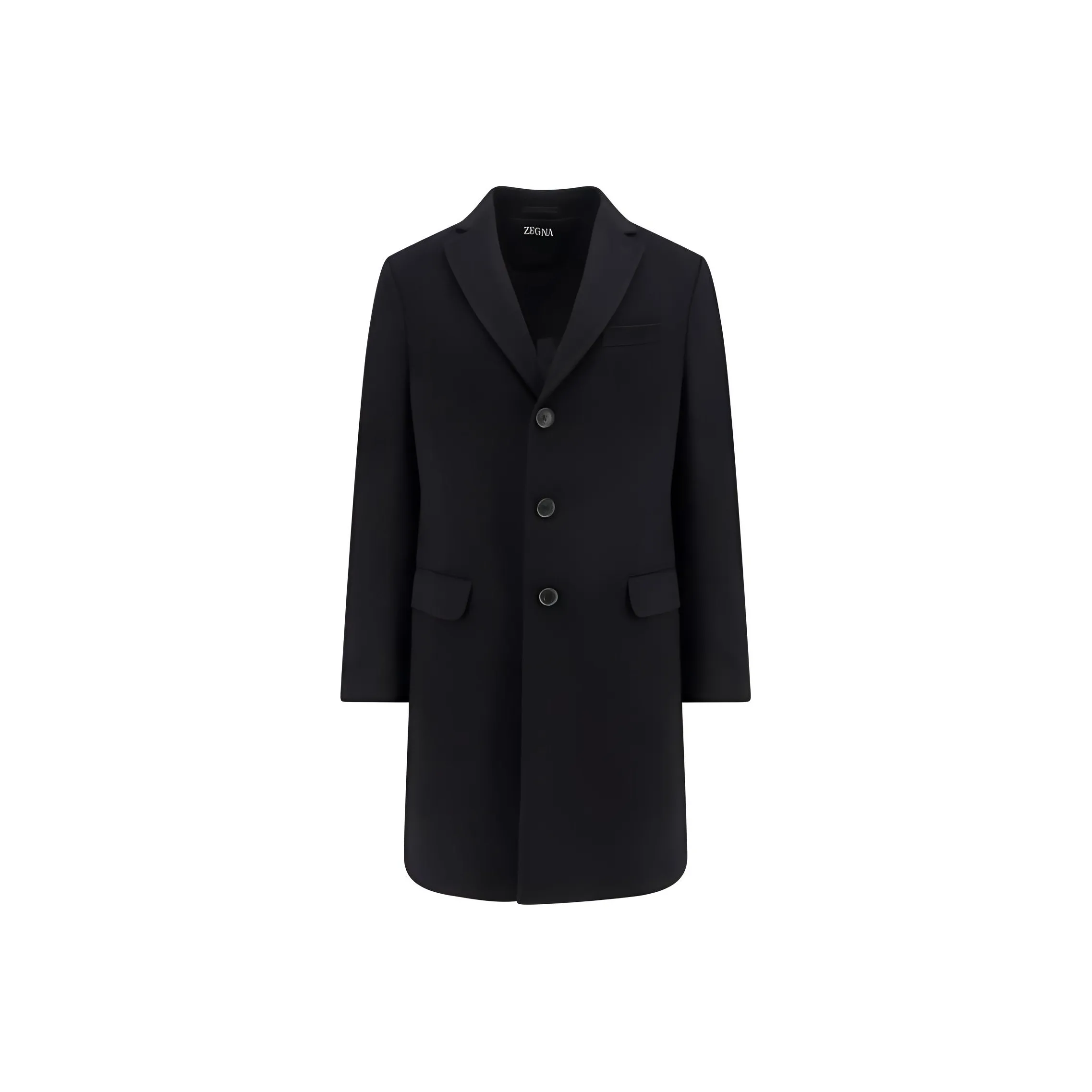 Ermenegildo Zegna Single Breasted Straight Hem Coat