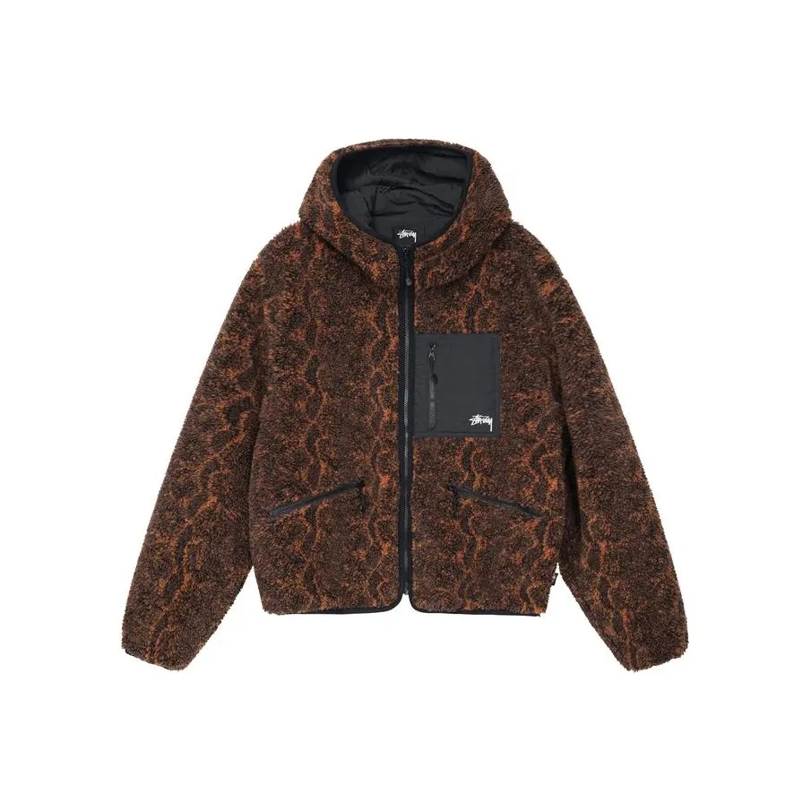 Stussy Snake Jacquard Sherpa Jacket