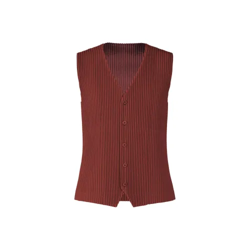 Homme Plissé Issey Miyake Темно-красный Мужские жилеты